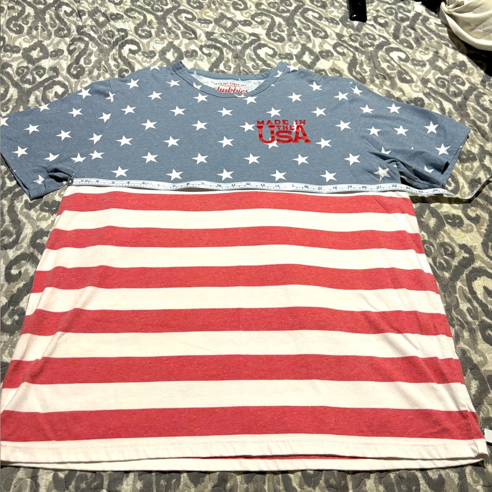 Chubbies Patriotic Men’s Shirt Size XXL- Blue and Red